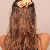 Mulberry Silk Pillow Cover & Scrunchy Pack Of 2 -  Champagne Gold