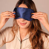 Mulberry Silk Eye Sleeping Mask For Deep Sleep - Sapphire Blue
