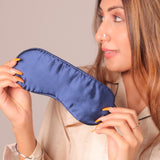 Mulberry Silk Eye Sleeping Mask For Deep Sleep - Sapphire Blue