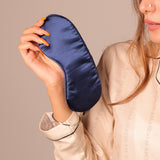 Mulberry Silk Eye Sleeping Mask For Deep Sleep - Sapphire Blue