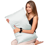 Mulberry Silk Pillow Cover - Sterling Silver