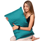 Mulberry Silk Pillow Cover - Teal Blue