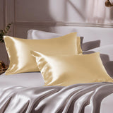 Mulberry Silk Pillow Cover & Scrunchy Pack Of 2 -  Champagne Gold