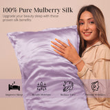 Mulberry Silk Pillow Cover - Lavender