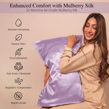 Mulberry Silk Pillow Cover - Lavender