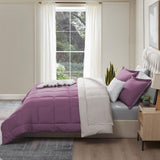 Furbo Microfiber Reversible All-Season Comforters: Soft, Durable, and Versatile, Plum-Vanila