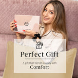 Mulberry Silk Pillow Cover & Scrunchy Pack Of 2 -  Champagne Gold