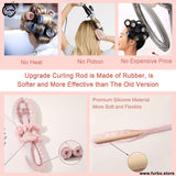 Mulberry Silk Heatless Hair Styling Curling Rod With Scrunchies & Clutcher Pack Of 4