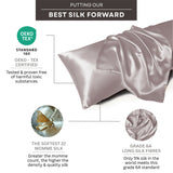 Mulberry Silk Pillow Cover - Charcoal Grey