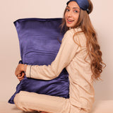 Mulberry Silk Pillow Cover - Sapphire Blue