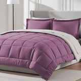 Furbo Microfiber Reversible All-Season Comforters: Soft, Durable, and Versatile, Plum-Vanila