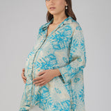Women's Blue Flair Maternity shirt