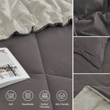 Furbo Microfiber Reversible All-Season Comforters: Soft, Durable, and Versatile, Mocha-Cream