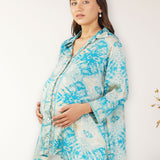 Stylish Maternity shirt, Lake blue