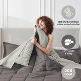 Furbo Microfiber Reversible All-Season Comforters: Soft, Durable, and Versatile, Mocha-Cream