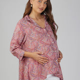 Women's pink flair Maternity shirt
