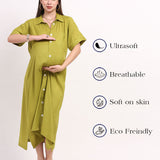 Lime Green Ankle Length Maternity Dress