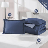 Furbo Microfiber Reversible All-Season Comforters: Soft, Durable, and Versatile, Blueberry-Lavender