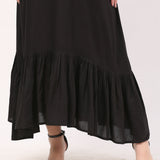 Women's Black Ankle Length Maternity Dress