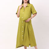 Lime Green Ankle Length Maternity Dress