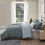 Furbo Microfiber Reversible All-Season Comforters: Soft, Durable, and Versatile, Ash grey- Pearl grey