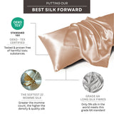 Mulberry Silk Pillow Cover - Champagne Gold