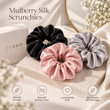 Mulberry Silk Hair Scrunchies (22 Momme, 6A Grade) (Assorted)