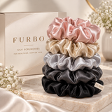 Mulberry Silk Hair Scrunchies (22 Momme, 6A Grade) (Assorted)